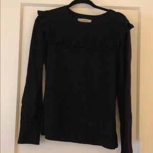 Black life sweater with shoulder details